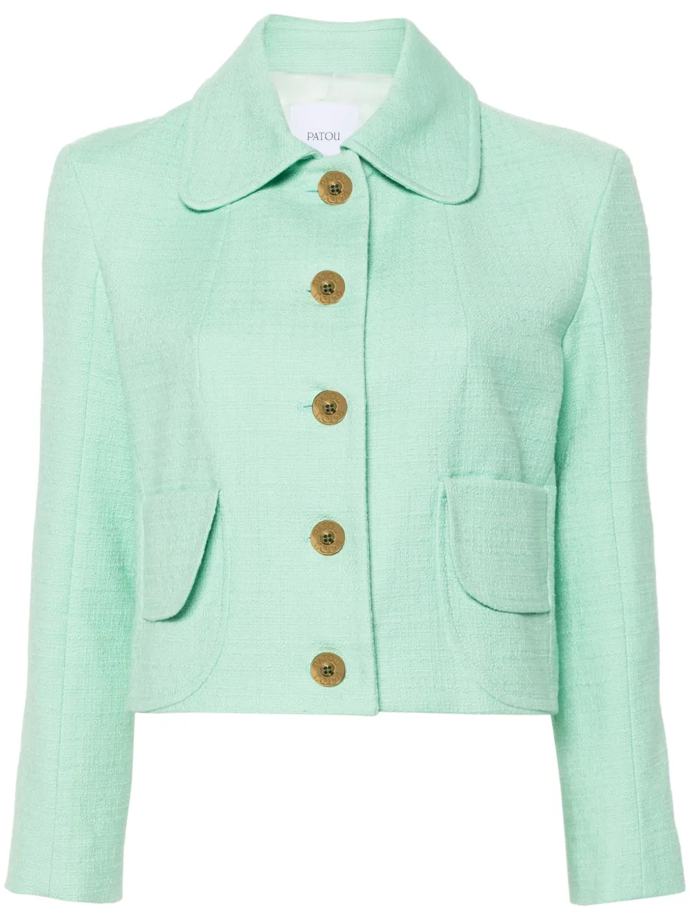 Patou cropped tweed jacket - Verde