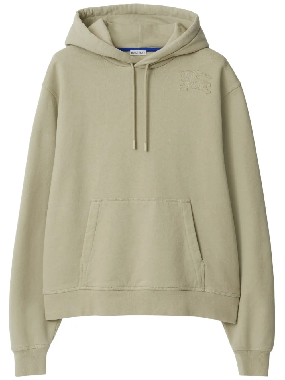 Burberry EKD-embroidery cotton hoodie - Verde