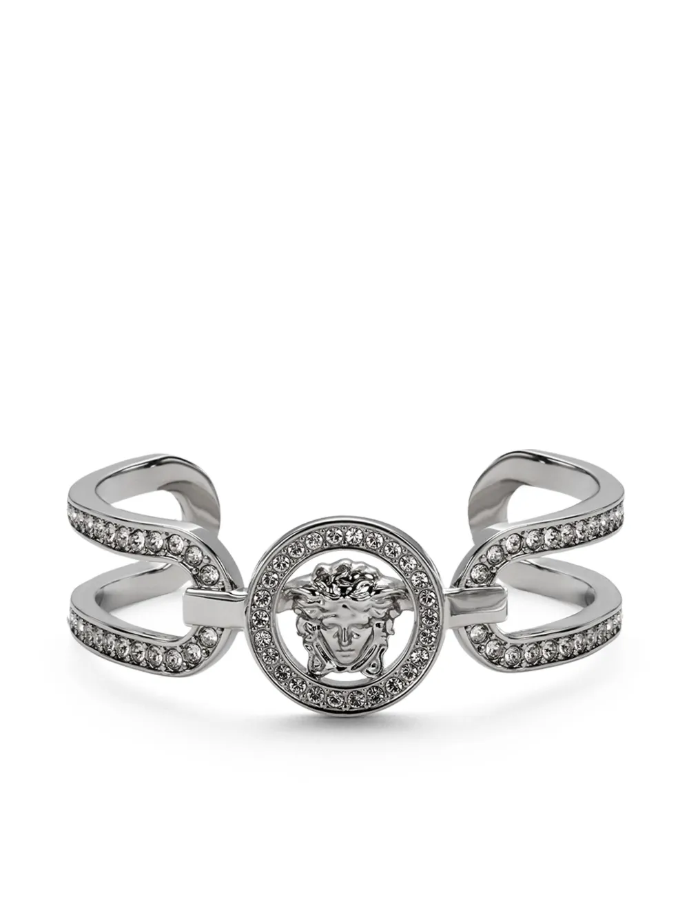 Versace Medusa Head rhinestone-embellished bracelet - Argento