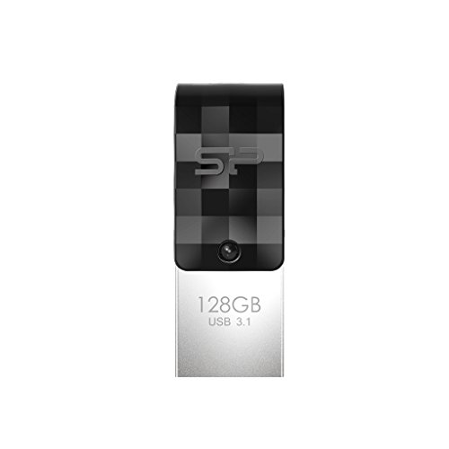 Silicon Power Mobile C31 Usb Stick, 128Gb, Usb 3.0 (3.1 Gen 1), Connettori Usb Type-A E Type C, Nero, Argento, Grigio