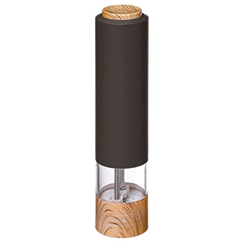 Modern Colour Electric Salt Or Pepper Mill (Dark Grey)