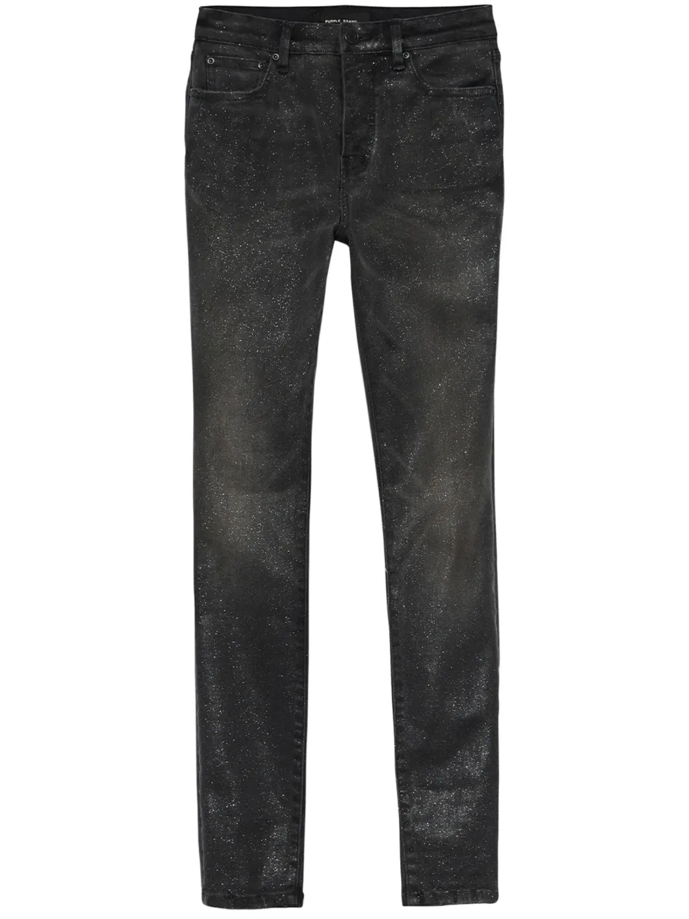 Purple Brand Jeans skinny con glitter - Nero