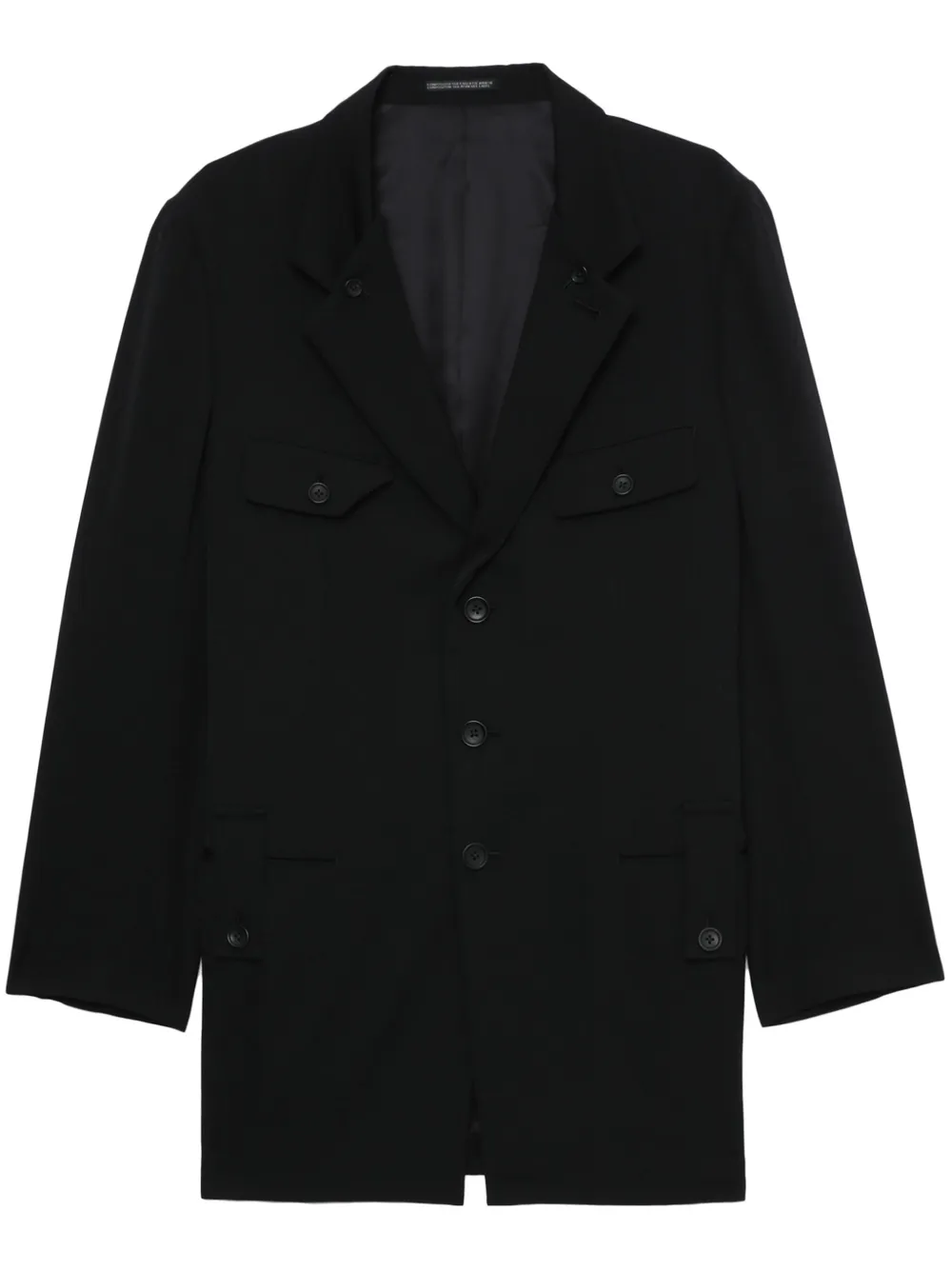 Yohji Yamamoto Blazer monopetto - Nero