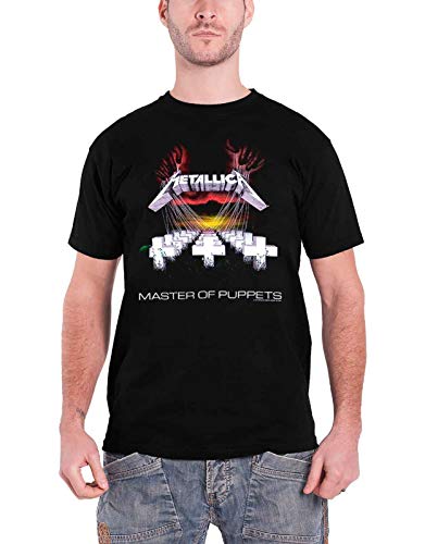 Metallica Master Of Puppets Uomo T-Shirt Nero M 100% Cotone Regular