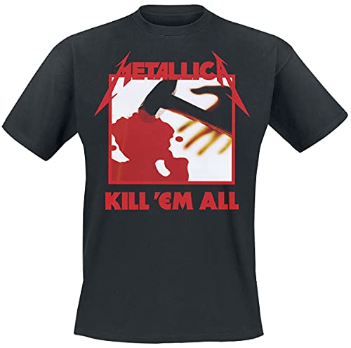 Metallica Kill 'Em All Uomo T-Shirt Nero M 100% Cotone Regular