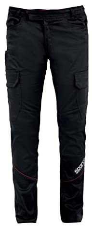 Sparco Boston Pantaloni Da Lavoro Multitasche Multiseason In Cotone Nero (M)