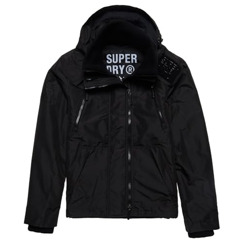 Superdry Mountain Windcheater Giacca, Nero, L Uomo