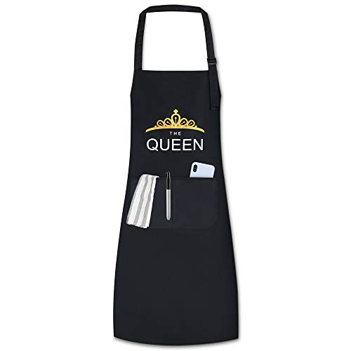 Mayee Grembiule Cucina Impermeabile Regolabile 2 Tasche Ristorante Bbq Cottura Partito Chef Grembiuli Per Adulto Donna Uomo
