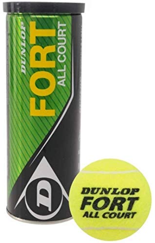 Dunlop Fort All Court Palline Tennis Tubo X 4, Giallo