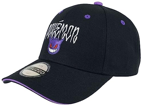 Pokémon Gengar Unisex Cappello Nero 85% Poliacrilico, 15% Cotone