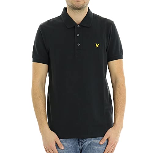 Lyle & Scott, Polo Da Uomo In Tinta Unita, Nero Corvino, Xxl