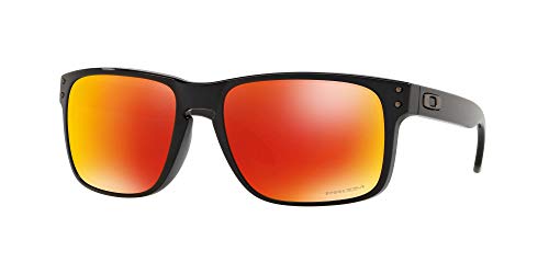 Oakley Holbrook 9102F1 Occhiali Da Sole, Grigio (Polished Black), Taglia Unica Uomo