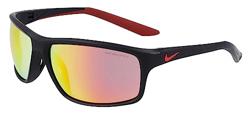 Nike Adrenaline 22 M Dv2155 Nkdv2155 010 Matte Black Red Mirro Sunglasses Polycarbonate, Standard, 64 Occhiali, Unisex-Adulto