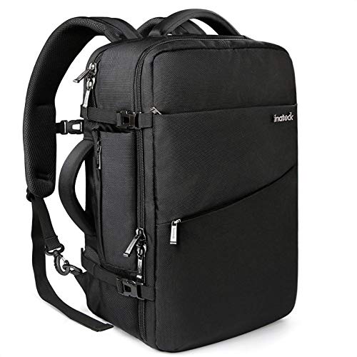 Inateck Zaino Viaggio 40L Uomo E Donna Cabina Zaino Pc 15-17 Pollici, Bagaglio A Mano È Resistente Agli Spruzzi Dell'Acqua, Zaino Lavoro/Trekking/Escu