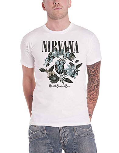 Nirvana Heart Shape Box Uomo T-Shirt Bianco Xl 100% Cotone Regular