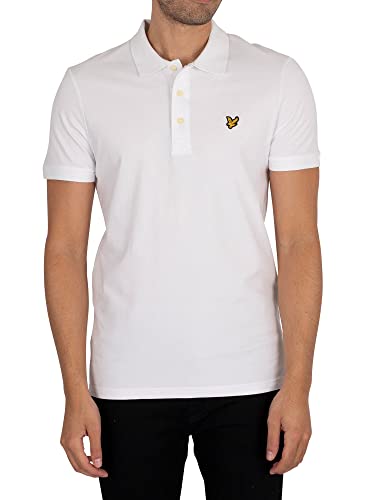 Lyle & Scott, Polo Da Uomo In Tinta Unita, Bianco, Xxl