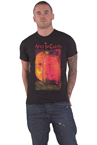Alice In Chains T Shirt Jar Of Flies Band Logo Nuovo Ufficiale Uomo Nero Size S
