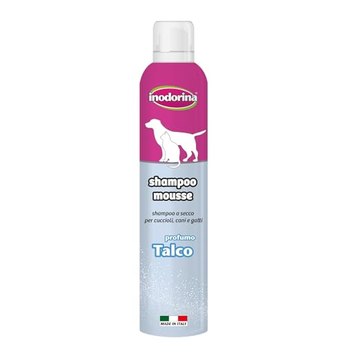Inodorina, Shampoo Mousse A Secco, Con Azione Emolliente E Detergente, Rispetta Il Ph Naturale, Anche Per Lavaggi Frequenti, Ideale Per Cani, Gatti E 