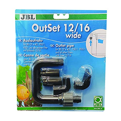 Jbl Outset Wide 60155 - Set Completo Per Tubo Di Scarico Con Tubo A Getto Largo Per Filtro Esterno Di Acquari
