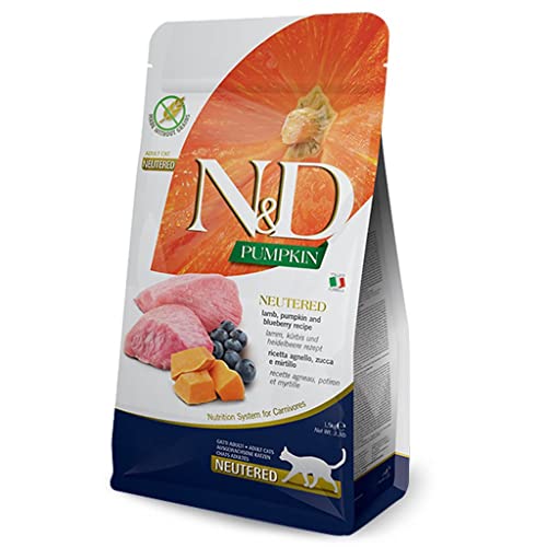 N&D Pumpkin Cat Lamb & Blueberry Neutered Adult 1,5 Kg