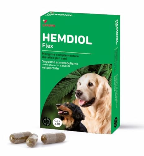 Integratore Vitamine Per Cani – Antinfiammatorio Naturale Con Omega3 – Cura Anche Articolazioni E Cartilagine – Per Cani Anziani – Con Farina Di Canap