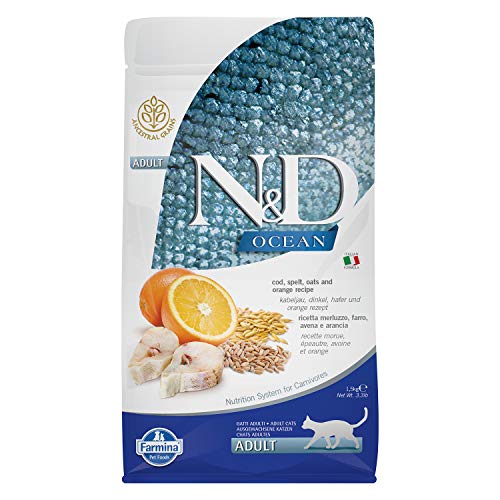 N&D Ocean Cat Codfish, Spelt, Oats And Orange Adult 1.5Kg