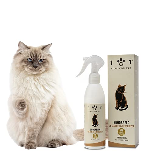 Spray Snoda Pelo, Sciogli Nodi E Districante Gatti, 250Ml - Deodorante E Rende Morbido Il Pelo - Naturale E Vegetale - Non Necessita Di Risciacquo E P