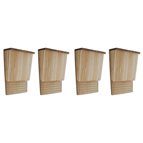 Vidaxl 4X Legno Massello Casette Per Pipistrelli Box Nido Rifugio A Parete