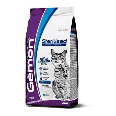 Gemon Gatto Adulto Sterilizzato Con Tonno E Salmone 2 Kg