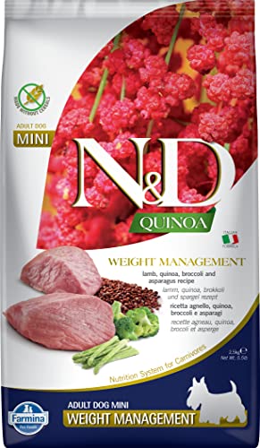 N&D Quinoa Dog Weight Management Lamb & Broccoli Adult Mini 2,5 Kg