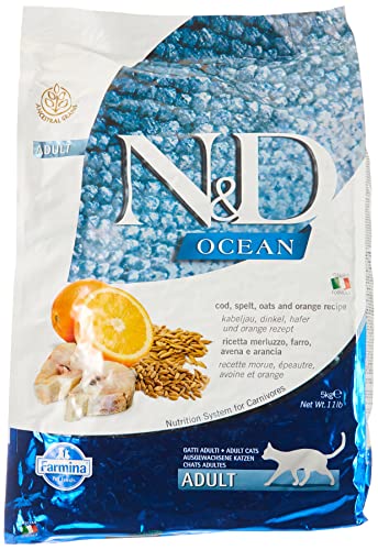 N&D Ocean Cat Codfish, Spelt, Oats And Orange Adult 5Kg
