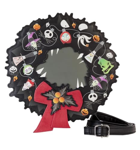 Nightmare Before Christmas - Borsa A Tracolla Con Ghirlanda Luminosa, Nero, Taglia Unica, Borsa A Tracolla