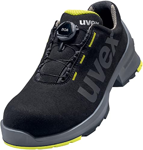 Uvex Low Shoe 65668 S2 Size 43 Pu Sole W11, Scarpe Antinfortunistiche Uomo, Nero Lime, Eu