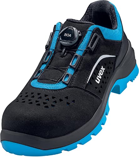 Uvex 2 Xenova, 9558 9558243 Scarpe Antinfortunistiche S1P Taglia: 43 Nero/Blu, 1 Pezzo. Unisex-Adulto Eu
