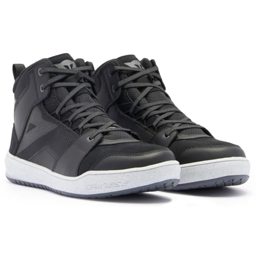 Dainese Suburb D-Wp Shoes, Scarpe Moto Impermeabili Uomo, Nero/Bianco/Grigio Ferro, 44 Eu