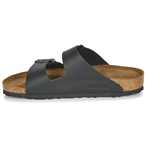 Birkenstock Arizona Birko Flor, Sandali Unisex - Adulto, Nero (Noir), 37 (Stretta)