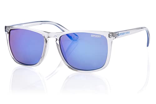 Superdry Sds Shockwave Occhiali Da Sole 153 Cristallo Blu/Blu Specchio, Cristallo Blu/Blu A Specchio, Taglia Unica