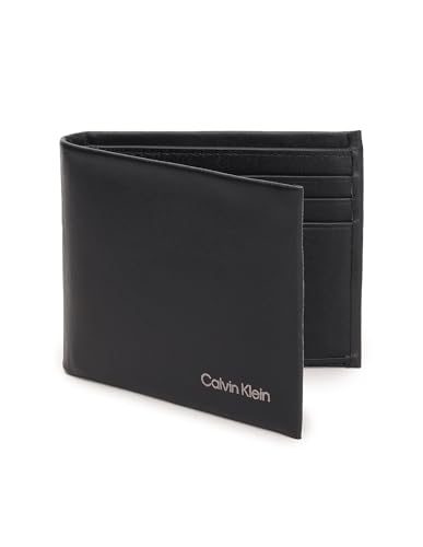 Calvin Klein Portafoglio Uomo Concise Bifold Piccolo, Nero (Ck Black), Taglia Unica
