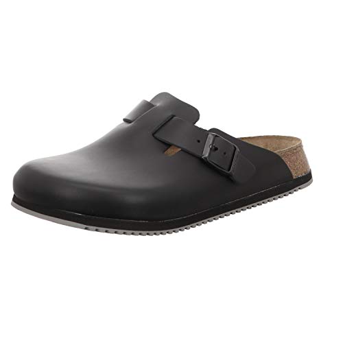 Birkenstock Boston Nl Schwarz, Sabot Unisex-Adulto, Nero, 37 Eu