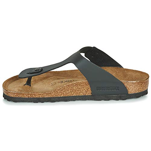 Birkenstock Gizeh Birko-Flor, Flip-Flops Donna, Nero, 36 Eu