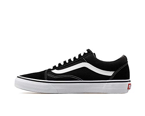 Vans Old Skool (Suede/Canvas), Sneaker Unisex - Adulto, Nero Black White, 43 Eu