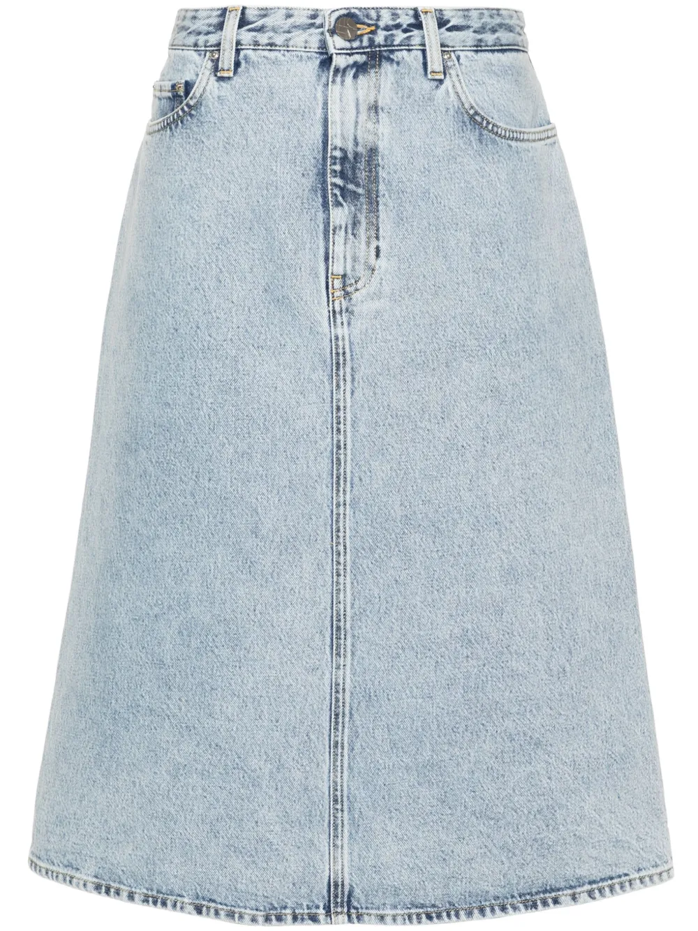 TOTEME organic cotton denim midi skirt - Blu