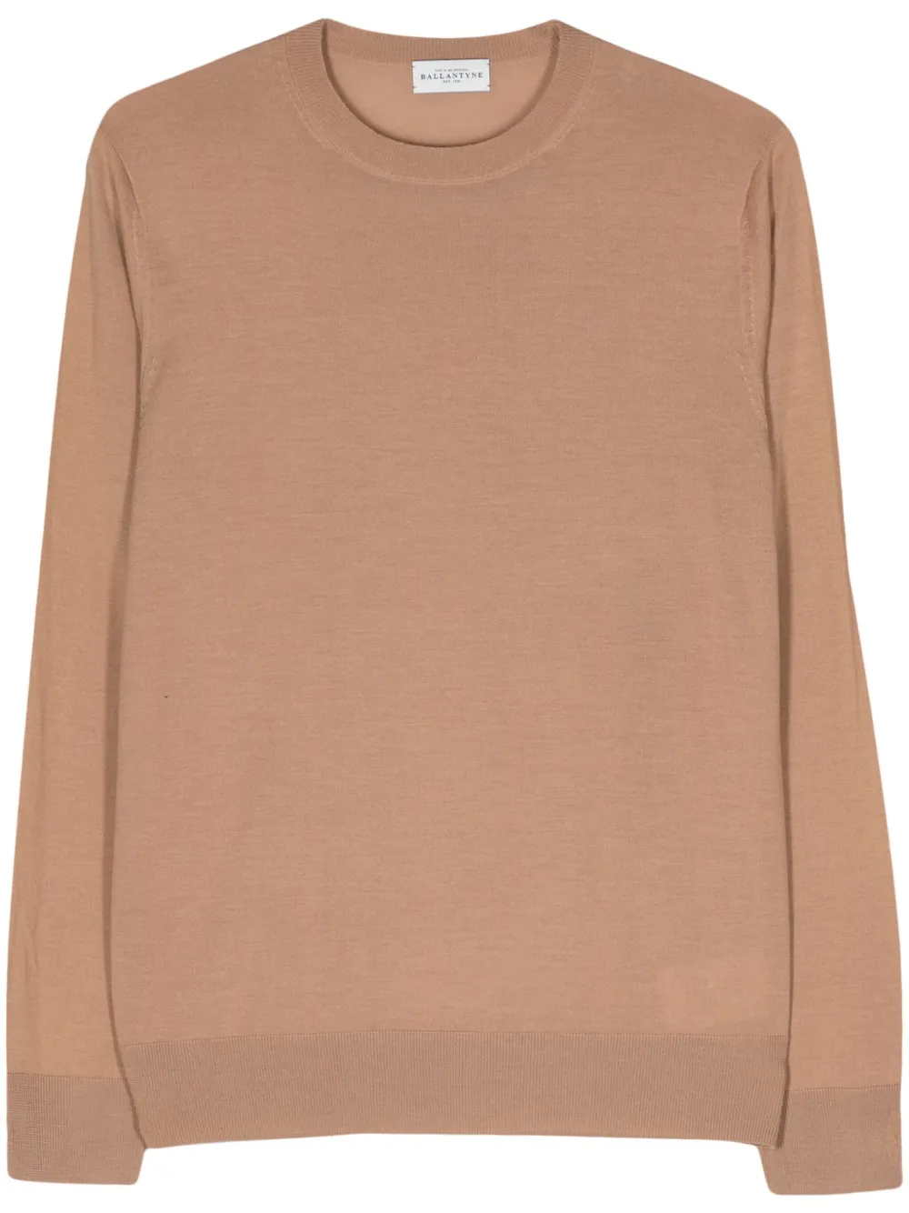 Ballantyne fine-knit wool jumper - Marrone