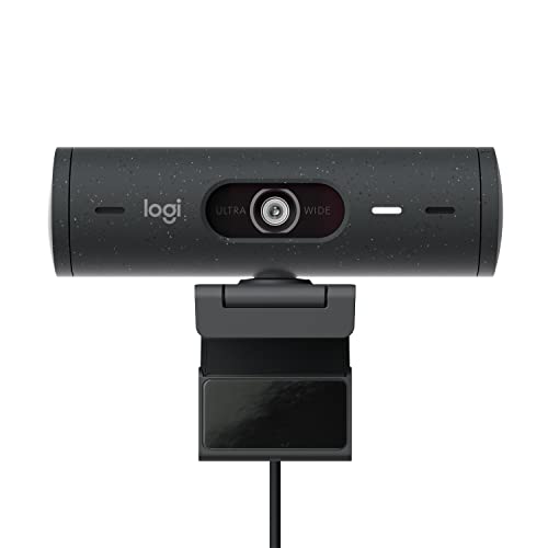 Logitech Brio 505 Webcam Full Hd Con Correzione Automatica Dell’Illuminazione, Inquadratura Automatica, Modalità Mostra, 2 Microfoni Con Riduzione Del