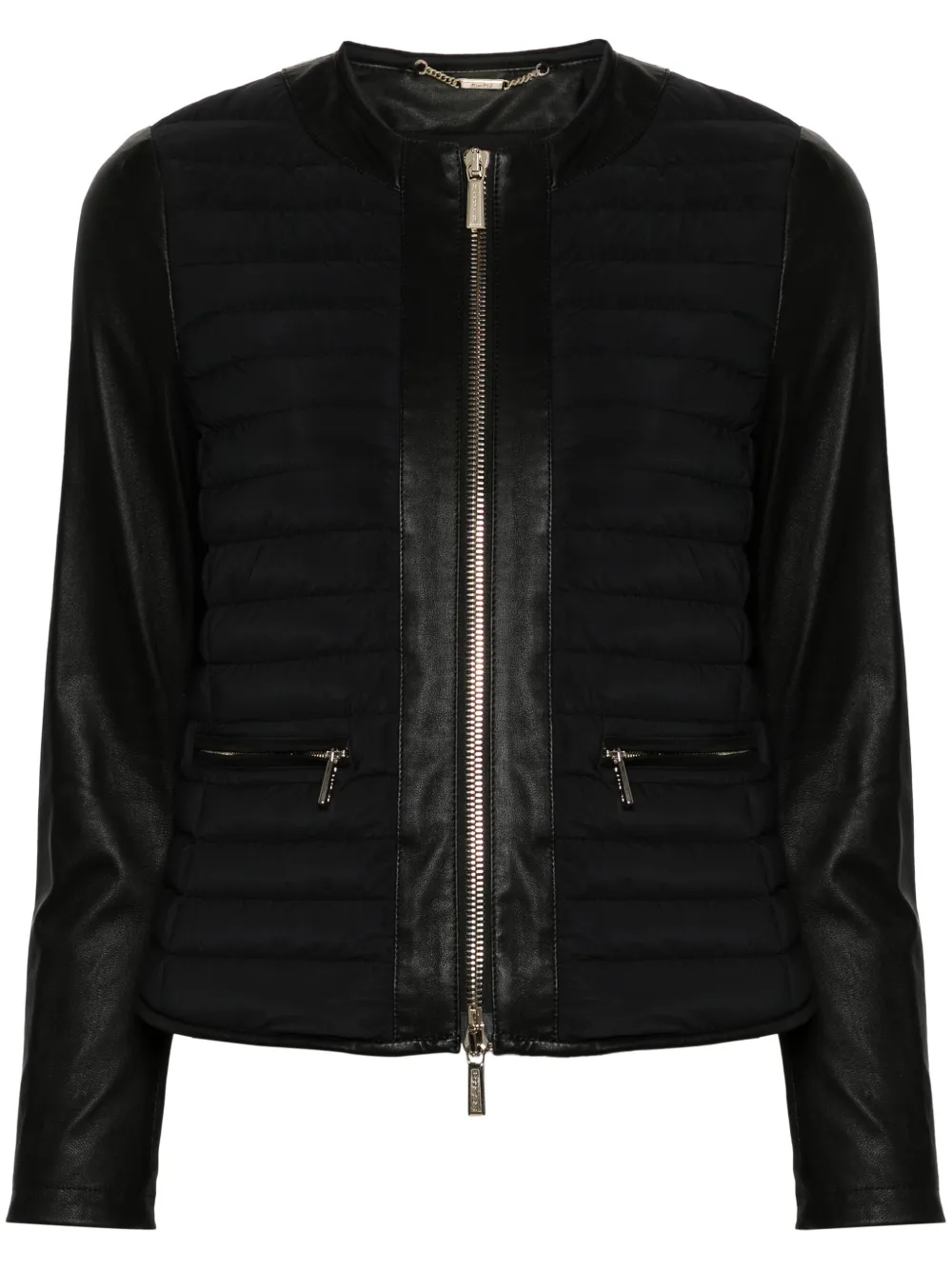 Moorer Delma quilted leather jacket - Nero