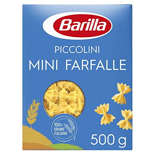 Barilla Pasta Mini Farfalle Piccolini, Pasta Corta Di Semola Di Grano Duro 100% Italiano, 500 Gr