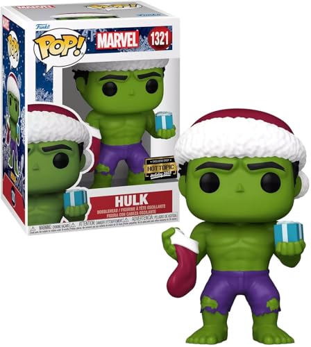 Funko Pop! Marvel: Holiday - Green Hulk (Exc), Statuetta Giocattolo Da Collezione Per Collezionisti Ed Esposizione, 74731