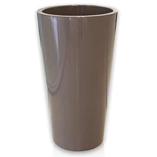Euro3Plast 2785.G9 - Vaso Tuit Con Container, Colore: Tortora, 33 Cm