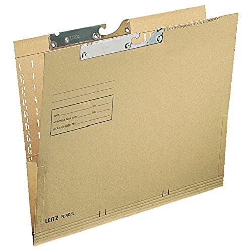 Esselte Leitz Pendel Tasche, Con Sporgenze Laterali, In Cartone, Colore: Marrone