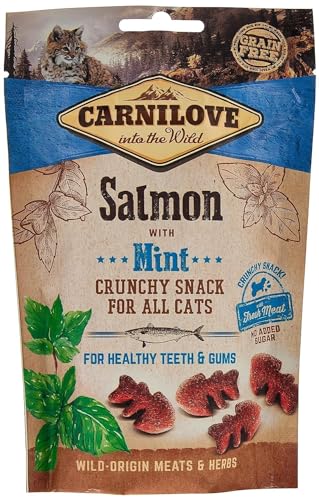 Carnilove Feline Crunchy Snack Salmone Menta 50Gr